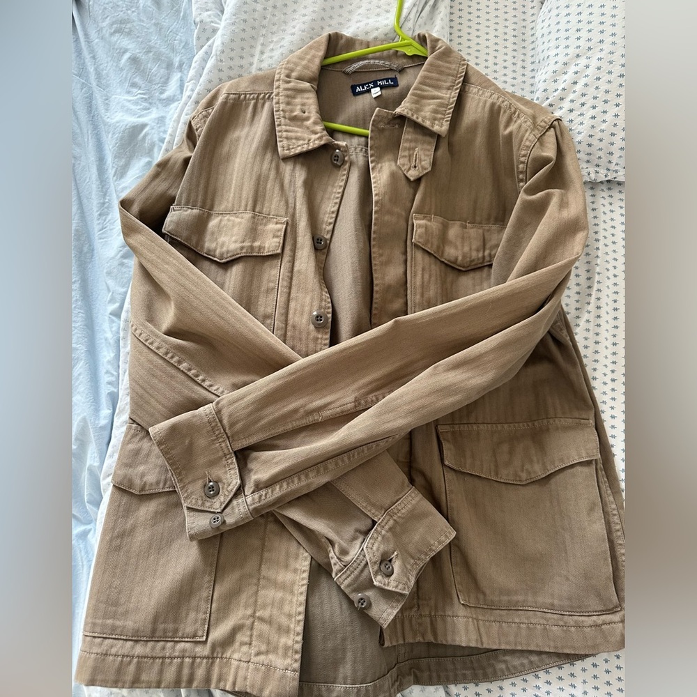 Alex Mill Herringbone Army Jacket, men’s size M